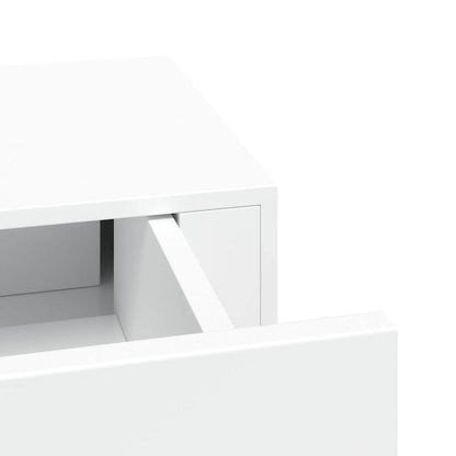 Scaffali con Cassetti da Parete 2 pz Bianchi 60x23,5x10 cm MDF | homemem39