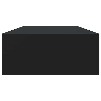 Scaffale con Cassetti da Parete Nero 60x23,5x10 cm in MDF | homemem39