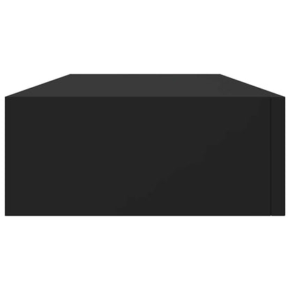 Scaffali con Cassetti da Parete 2 pz Neri 60x23,5x10 cm MDF | homemem39