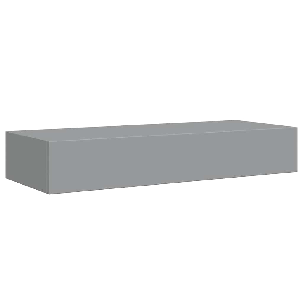 Scaffali con Cassetti da Parete 2 pz Grigi 60x23,5x10 cm MDF | homemem39