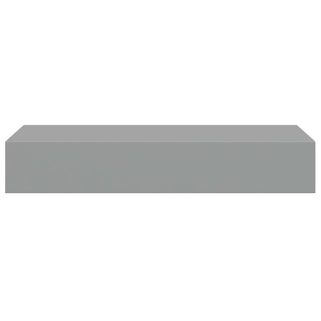 Scaffali con Cassetti da Parete 2 pz Grigi 60x23,5x10 cm MDF | homemem39