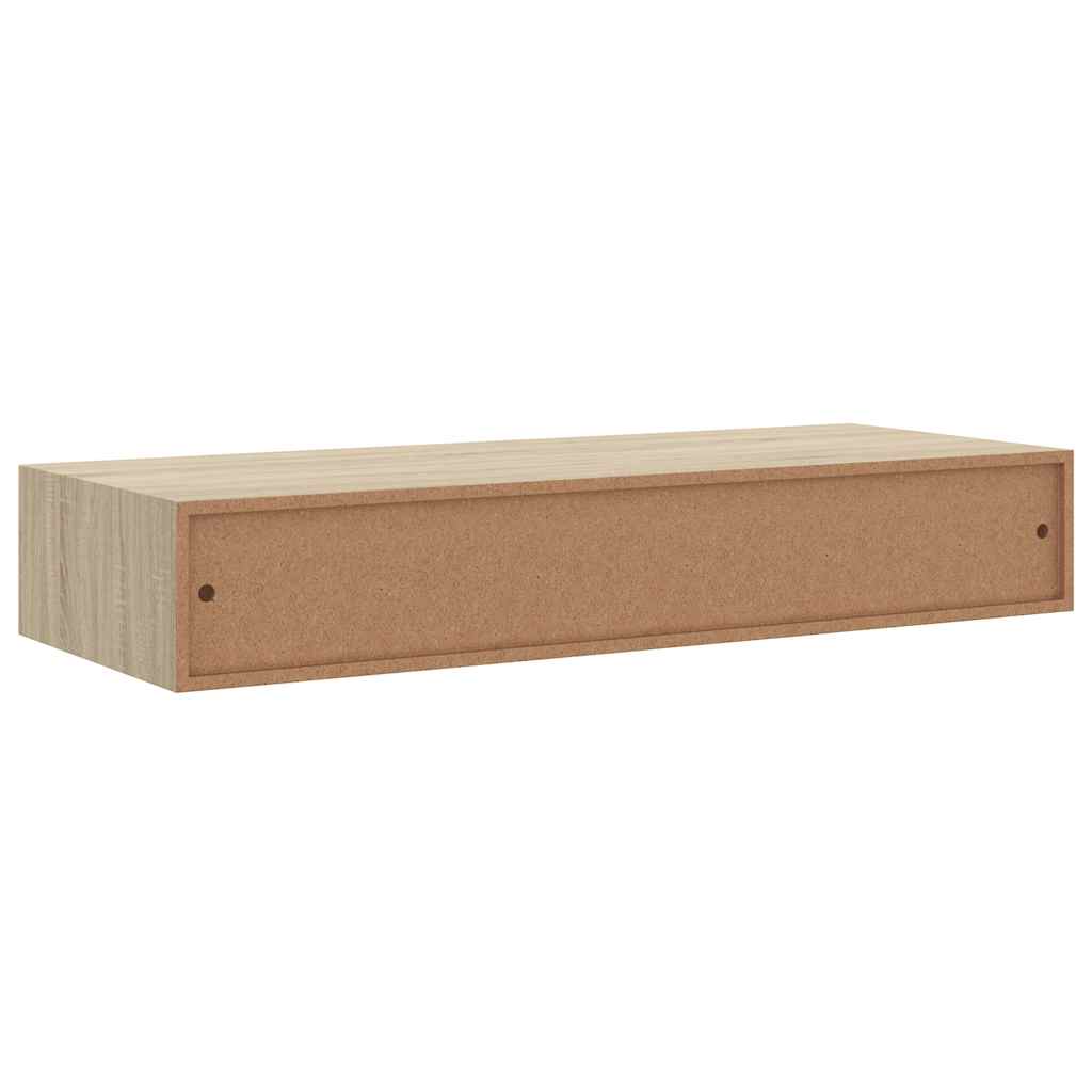 Scaffali con Cassetti da Parete 2 pz Grigi 60x23,5x10 cm MDF | homemem39