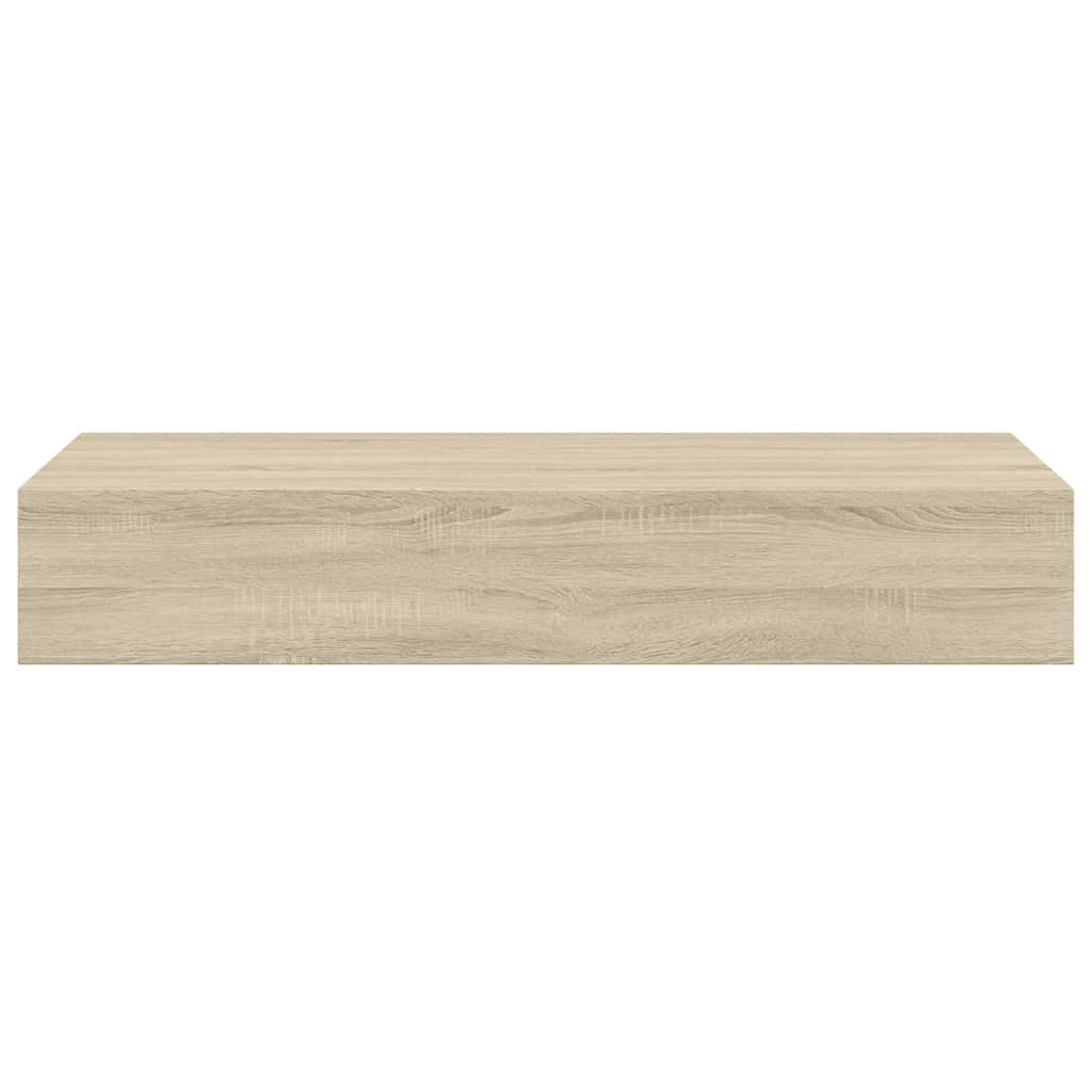 Scaffali con Cassetti da Parete 2 pz Rovere 60x23,5x10 cm MDF | homemem39