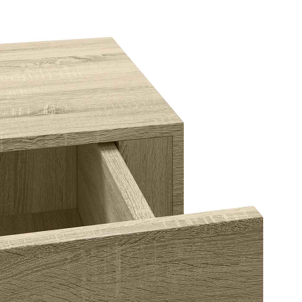 Scaffali con Cassetti da Parete 2 pz Rovere 60x23,5x10 cm MDF | homemem39
