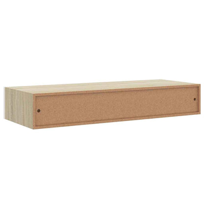 Mensola a muro con cassetti in rovere e bianco MDF