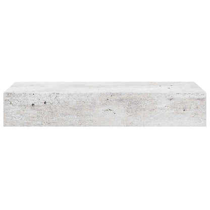Scaffale con Cassetti da Parete Grigio Cemento 60x23,5x10cm MDF | homemem39