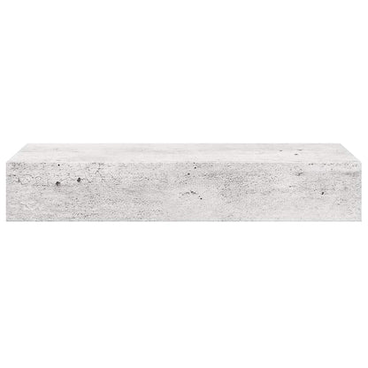 Scaffale con Cassetti da Parete Grigio Cemento 60x23,5x10cm MDF