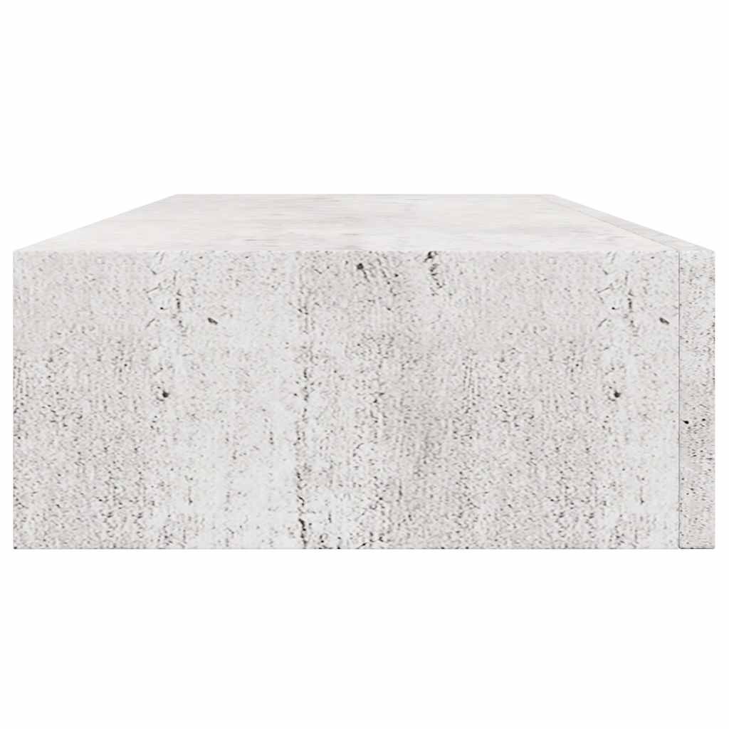 Scaffale con Cassetti da Parete Grigio Cemento 60x23,5x10cm MDF | homemem39