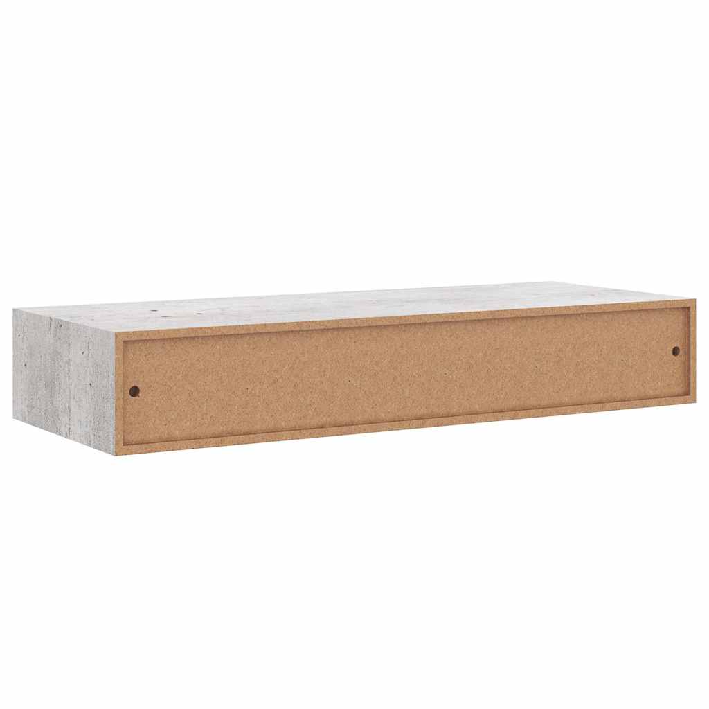 Scaffali con Cassetti 2 pz Grigio Cemento 60x23,5x10 cm in MDF | homemem39
