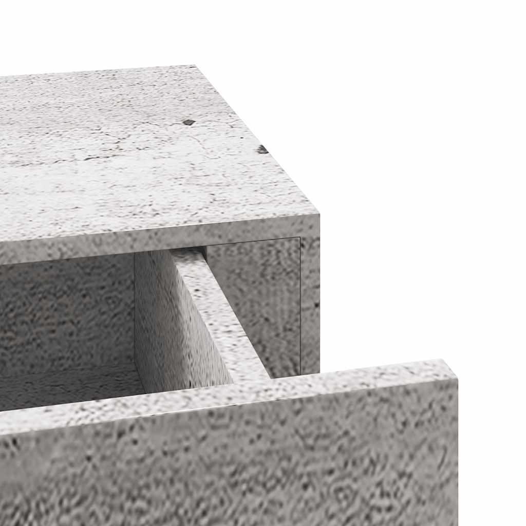 Scaffali con Cassetti 2 pz Grigio Cemento 60x23,5x10 cm in MDF | homemem39