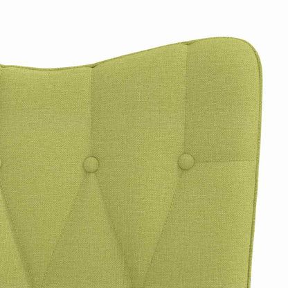 Poltrona Relax con Poggiapiedi Verde in Tessuto | homemem39
