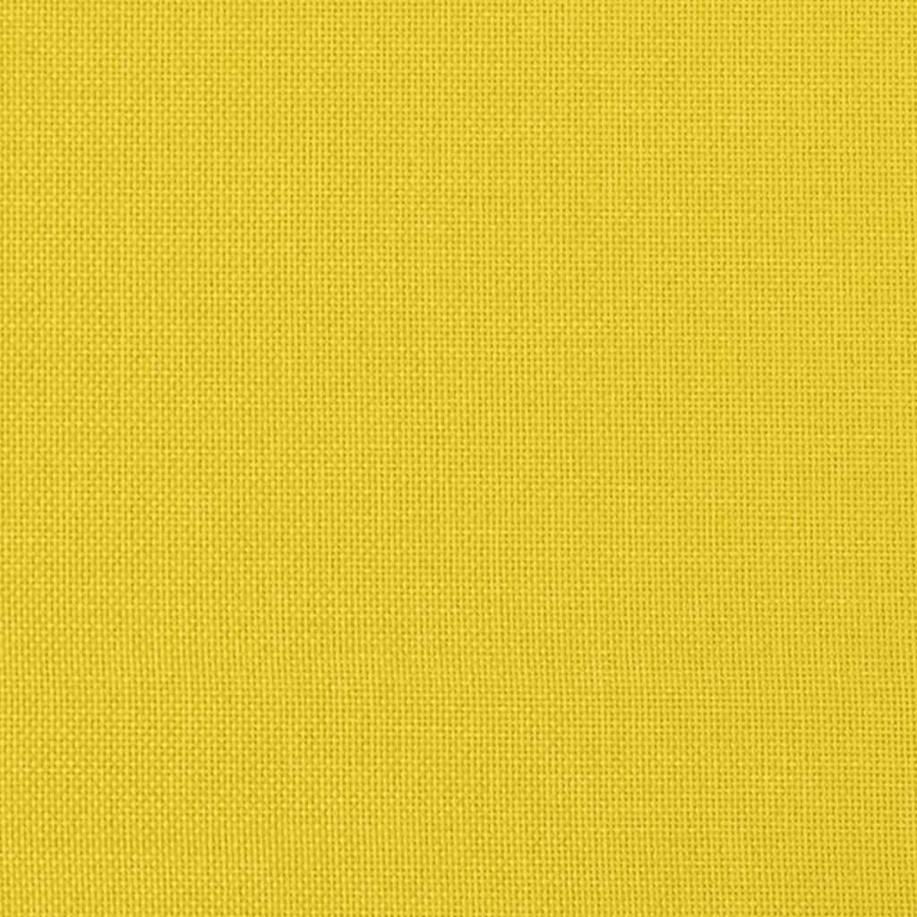 Poltrona a Dondolo con Poggiapiedi Giallo Senape in Tessuto