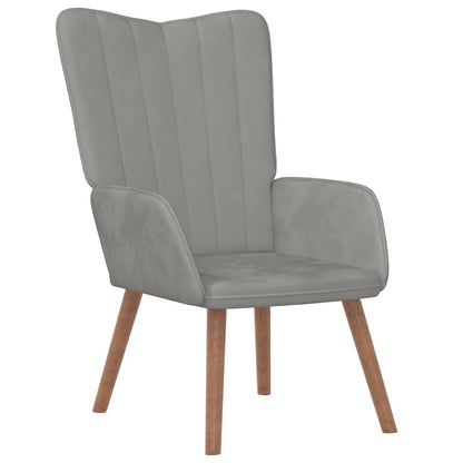Poltrona Relax Grigio Chiaro in Velluto | homemem39
