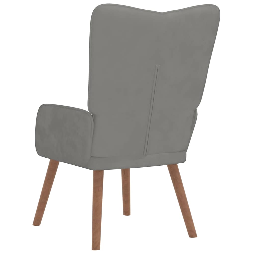 Poltrona Relax Grigio Chiaro in Velluto | homemem39