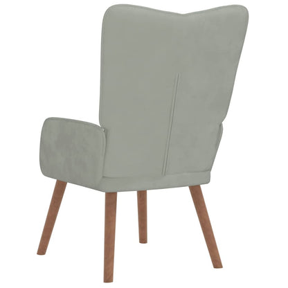 Poltrona Relax Grigio Chiaro in Velluto - homemem39
