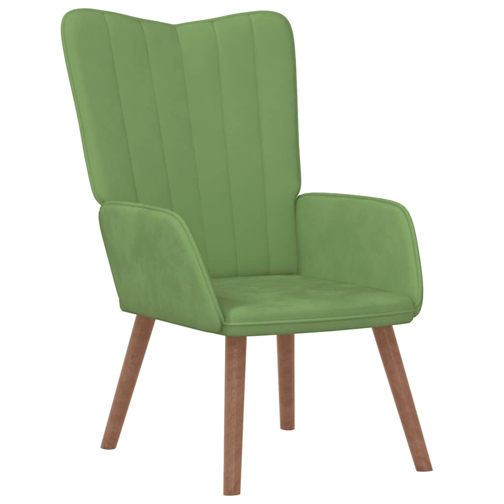 Poltrona Relax Verde Chiaro in Velluto | homemem39