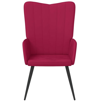 Sedia Relax Rosso Vino in Velluto