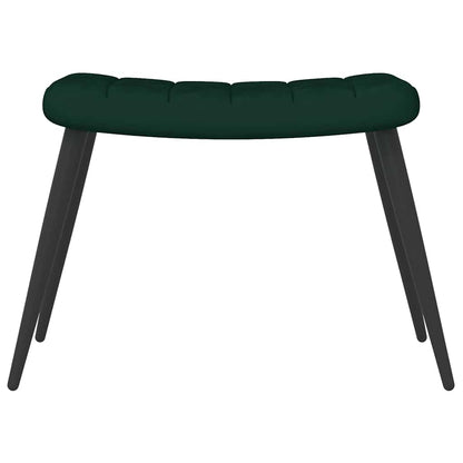 Poltrona Relax con Sgabello Verde Scuro in Velluto | homemem39