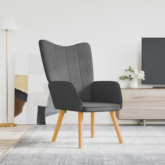 Poltrona Relax Grigio Scuro in Tessuto - homemem39