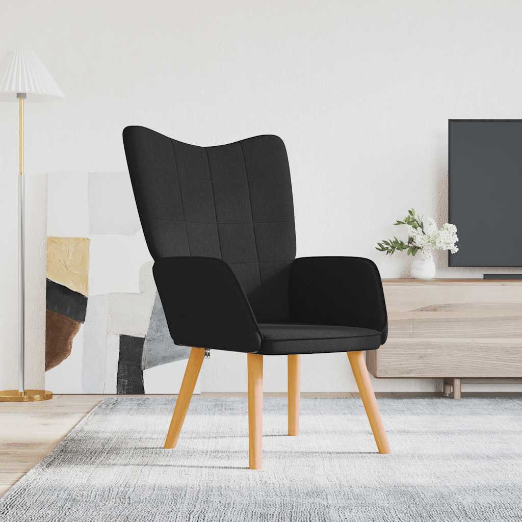Sedia Relax Nera in Tessuto | homemem39