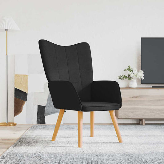 Sedia Relax Nera in Tessuto | homemem39
