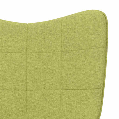 Poltrona Relax con Poggiapiedi Verde in Tessuto | homemem39