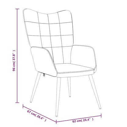 Sedia Relax Grigio Scuro in Tessuto - homemem39