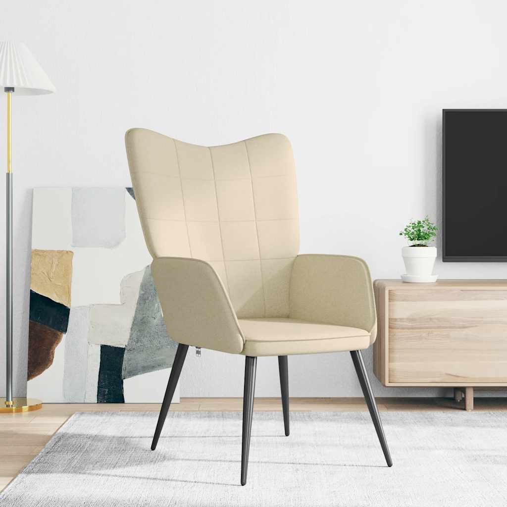 Sedia Relax Crema in Tessuto