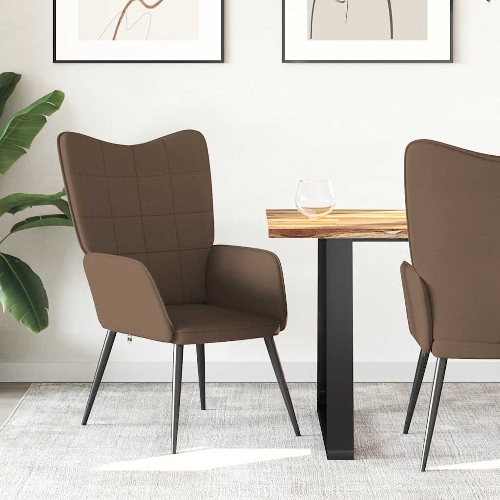 Sedia Relax Marrone in Tessuto | homemem39
