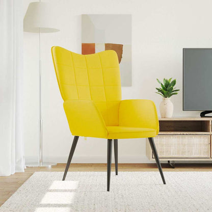 Sedia Relax Giallo Senape in Tessuto - homemem39