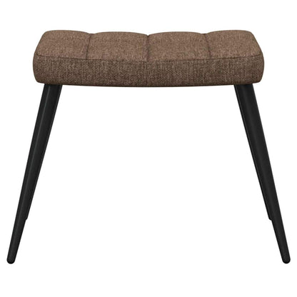 Sedia Relax con Sgabello Marrone in Tessuto | homemem39