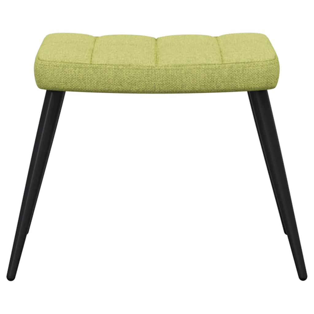 Sedia Relax con Sgabello Verde in Tessuto | homemem39