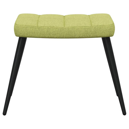 Sedia Relax con Sgabello Verde in Tessuto | homemem39