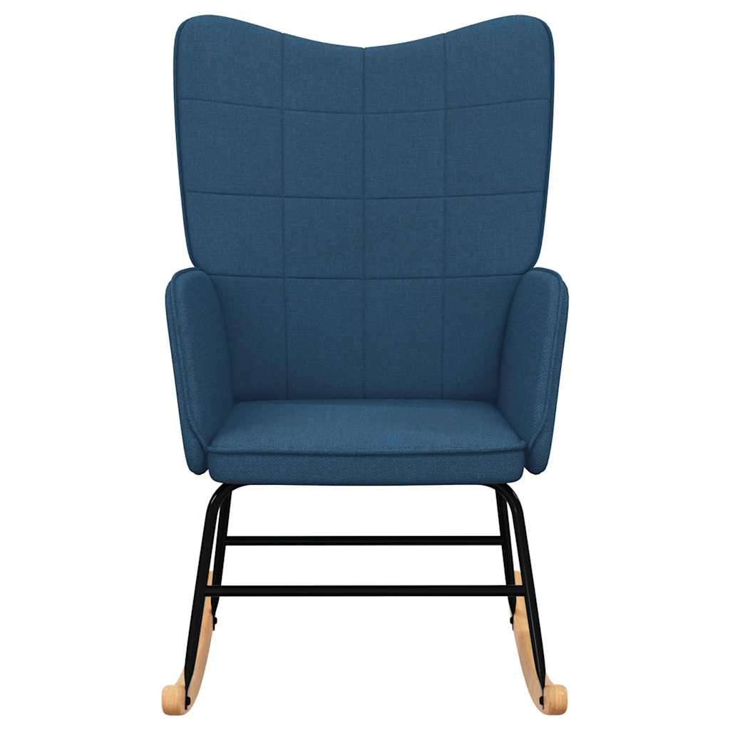 Sedia a Dondolo Blu in Tessuto