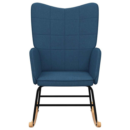 Sedia a Dondolo Blu in Tessuto