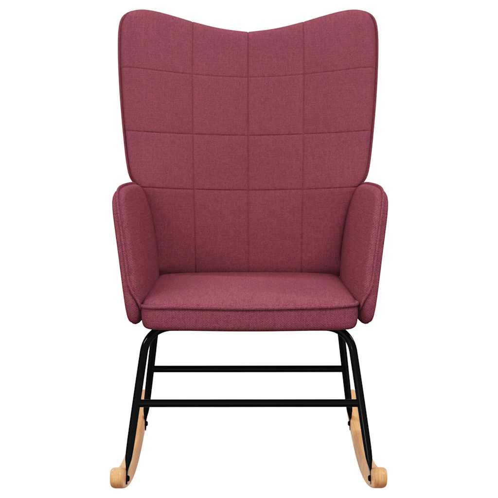 Sedia a Dondolo Rosso Vino in Tessuto