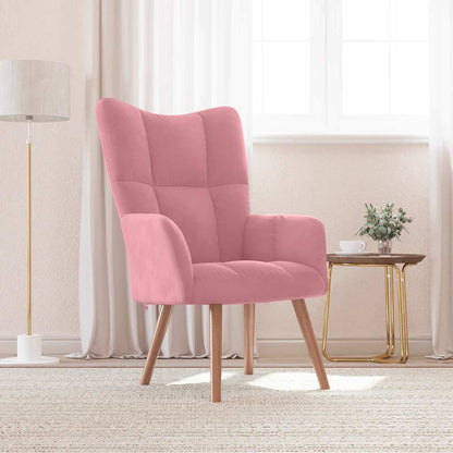 Sedia Relax Rosa in Velluto | homemem39