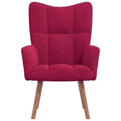 Sedia Relax Rosso Vino in Velluto