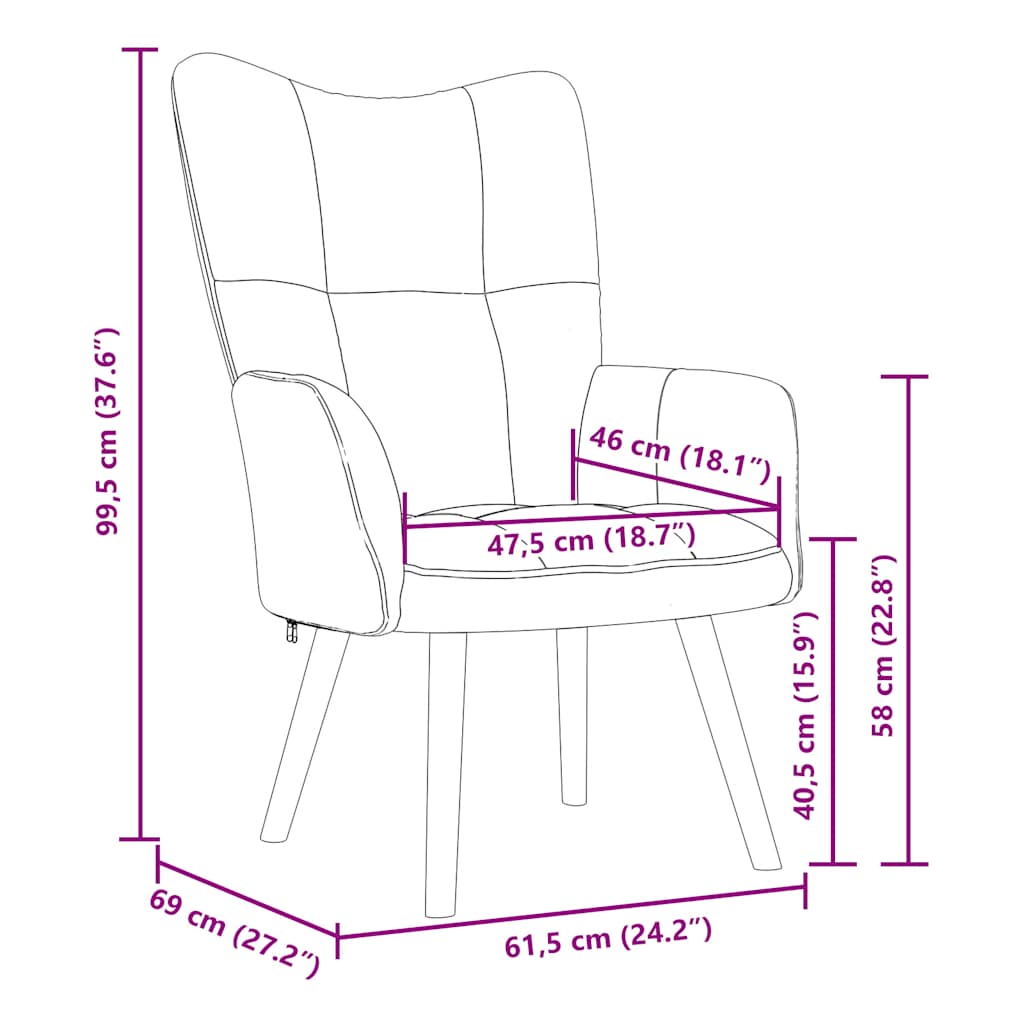 Sedia Relax Rosso Vino in Velluto - homemem39