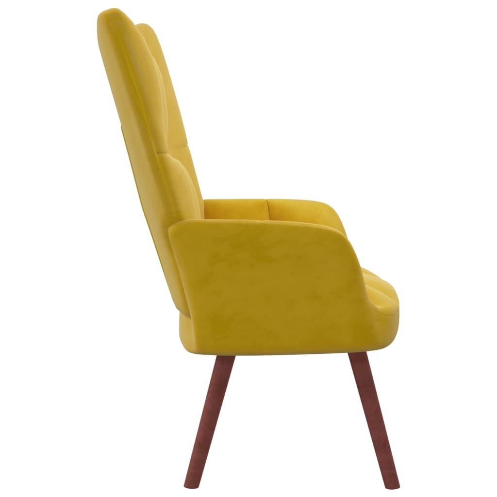 Sedia Relax Giallo Senape in Velluto - homemem39