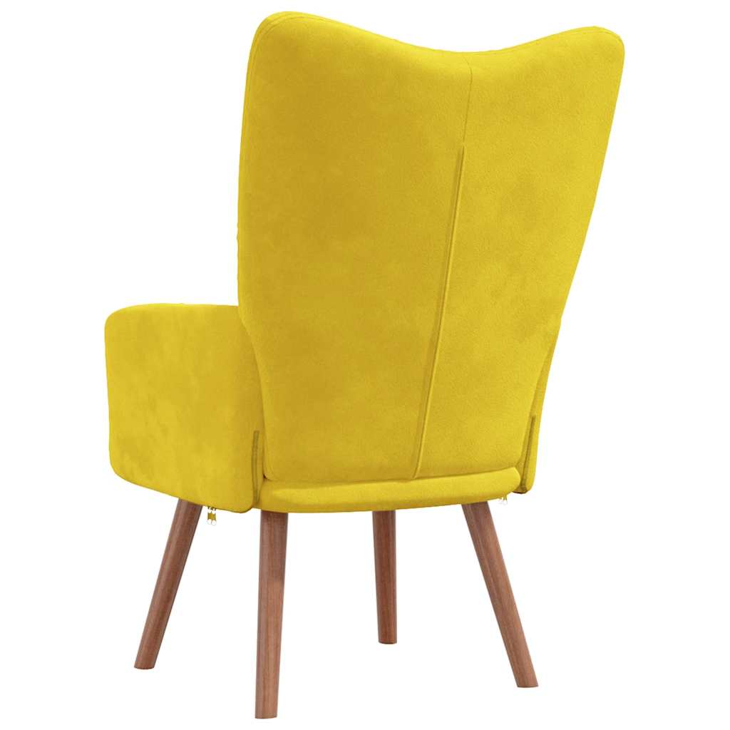 Sedia Relax Giallo Senape in Velluto - homemem39
