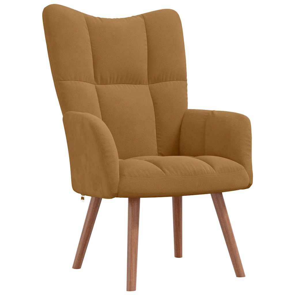 Sedia Relax Marrone in Velluto | homemem39