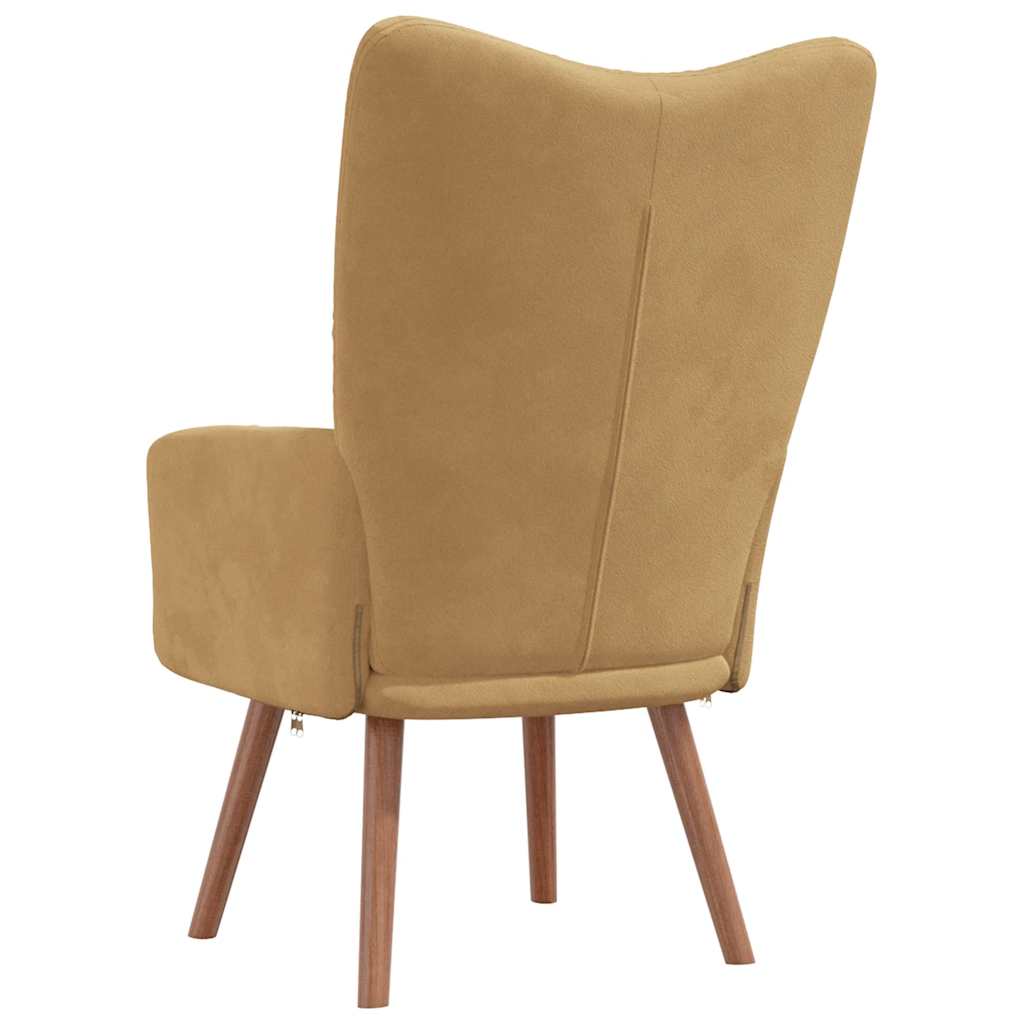 Sedia Relax Marrone in Velluto - homemem39