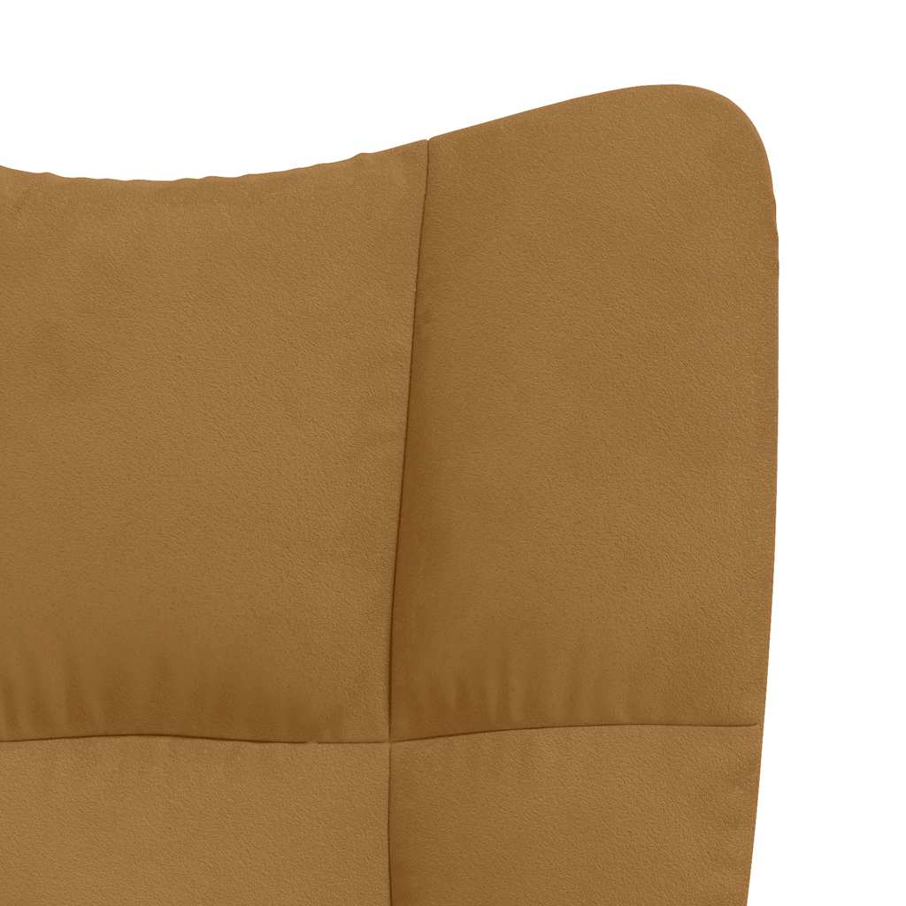 Sedia Relax Marrone in Velluto | homemem39