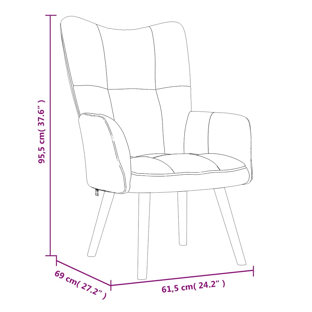 Sedia Relax Marrone in Velluto | homemem39