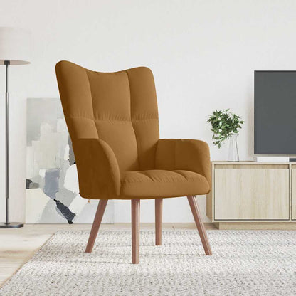 Sedia Relax Marrone in Velluto | homemem39