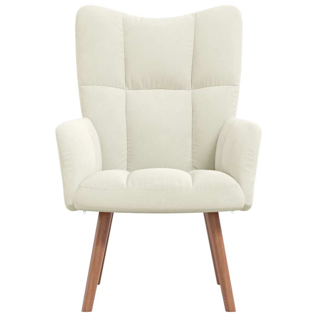 Sedia Relax Bianco Crema Velluto - homemem39