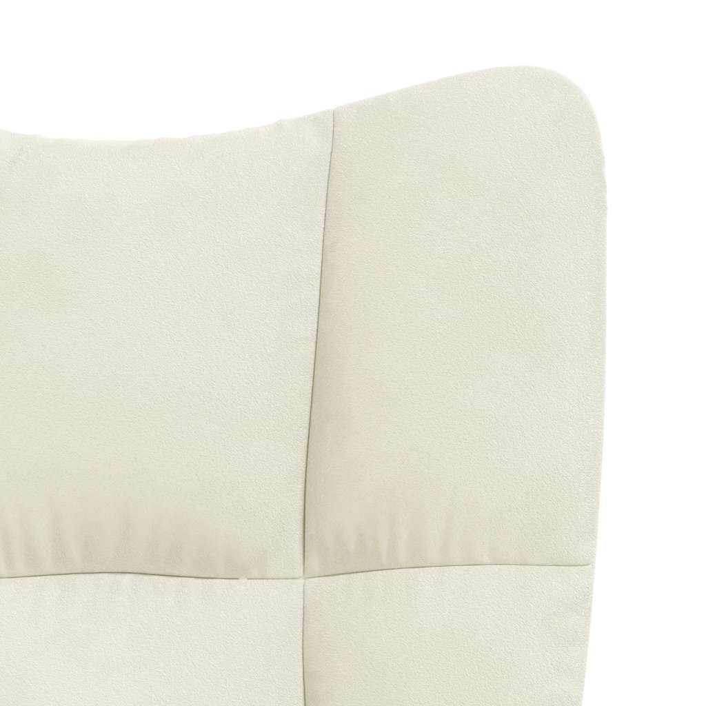 Sedia Relax Bianco Crema Velluto - homemem39