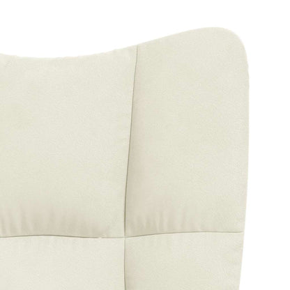 Sedia Relax Bianco Crema Velluto - homemem39