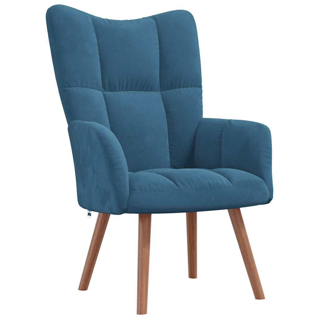 Sedia Relax Blu in Velluto - homemem39